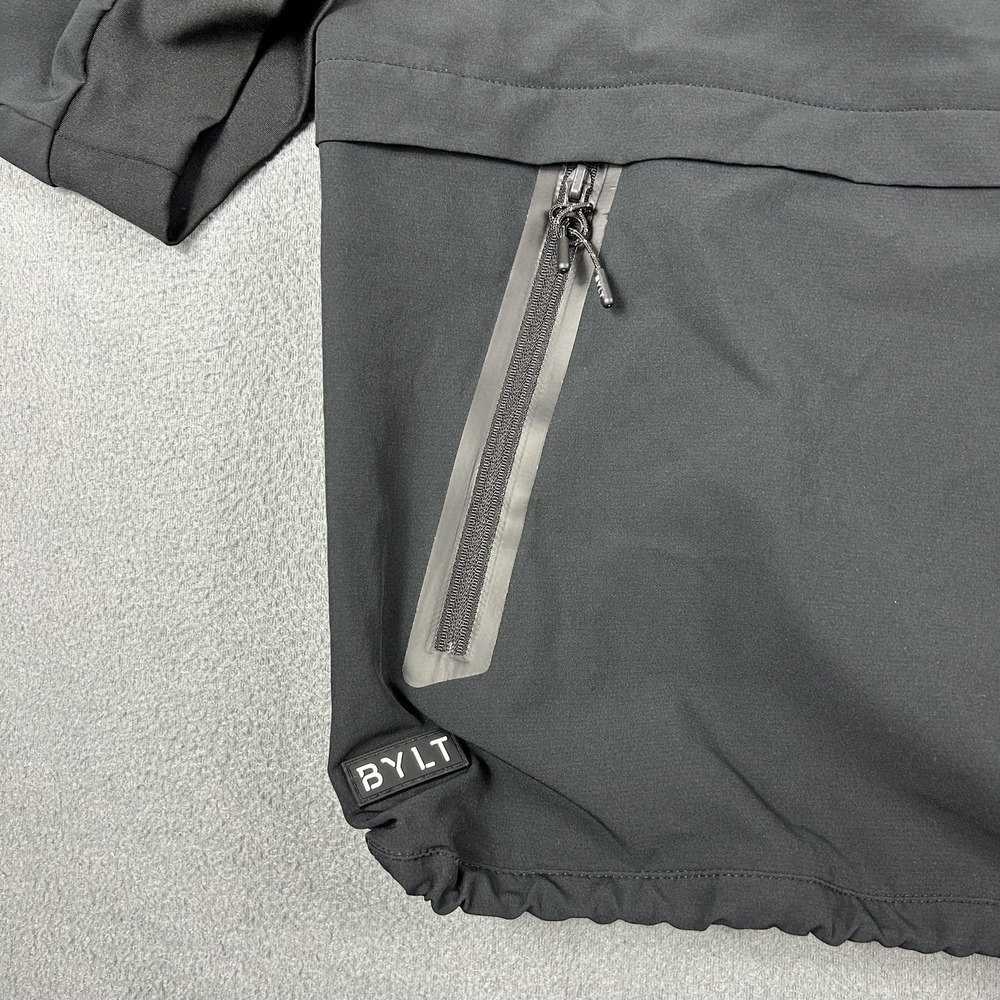 BYLT Jacket Mens 2XL Black Quarter‎ Zip Pullover Stretch Zip Pockets Athletic - Picture 2 of 10